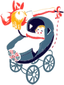 Vintage Baby Carriage Stroller