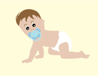 Baby Boy Crawling