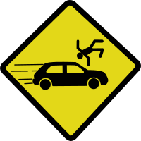 Car accident sign 