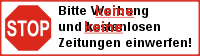 Postbox Label/Briefkastenschild STOP Keine Werbung, keine kostenlosen Zeitungen