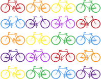 Colorful Bicycles Background