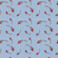 Koi carp seamless pattern