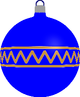 Patterned bauble 1 (blue)