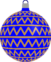 Patterned bauble 2 (blue)