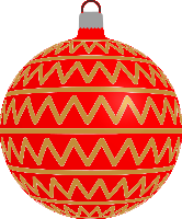 Patterned bauble 2 (red)