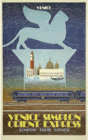 Vintage Travel Poster Venice Orient Express