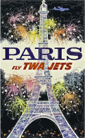 Vintage Travel Poster Paris France