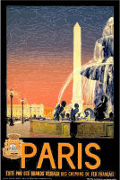 Vintage Travel Poster Paris France 2