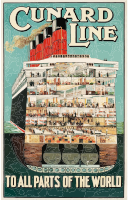 Vintage Travel Poster Cunard Line