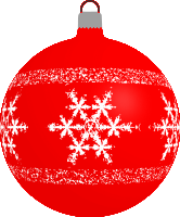 Patterned bauble 4 (red)
