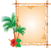 Decorated bamboo frame