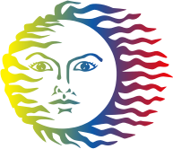 Colorful Sun Face