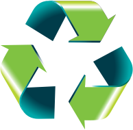 3D Shiny Recycling Symbol