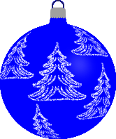 Patterned bauble 6 (blue)