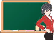 Anime Girl School Chalkboard