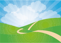 Green Rolling Hills Landscape