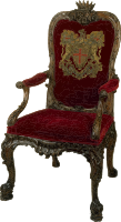 Ornate walnut chair