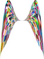 Colorful Geometric Angel Wings