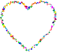 Colorful Hearts Frame