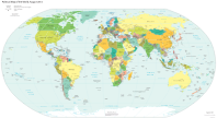 CIA World Fact Book Political World Map 2013