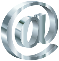 3D AT Sign Silver