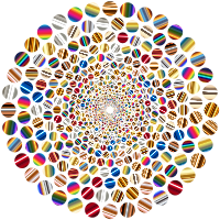 Psychedelic Colorful Concentric Circles Vortex