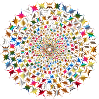 Psychedelic Colorful Concentric Novae Vortex