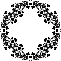 Vintage Black And White Floral Design