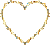 Colorful Fancy Decorative Line Art Heart
