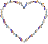 Colorful Fancy Decorative Line Art Heart 2
