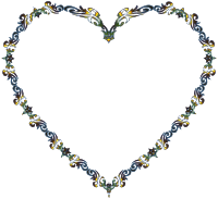 Colorful Fancy Decorative Line Art Heart 3