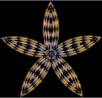 Checkered Flower Shape 2
