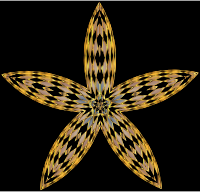 Checkered Flower Shape 3