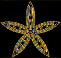 Checkered Flower Shape 5