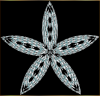 Checkered Flower Shape 8