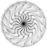 Wavy Vortex Line Art