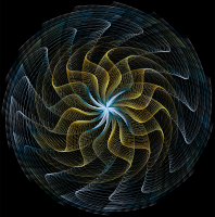Colorful Wavy Vortex Line Art 3