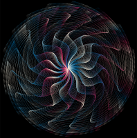 Colorful Wavy Vortex Line Art 5