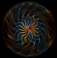 Colorful Wavy Vortex Line Art 6