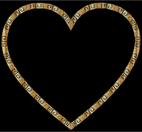 Colorful Greek Border Heart 2