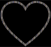 Colorful Greek Border Heart 4