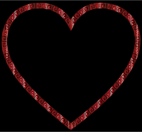 Colorful Greek Border Heart 6