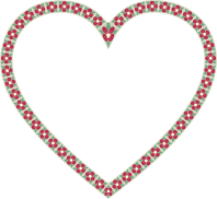Floral Border Heart
