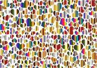 Shiny Metallic Hearts Background 2