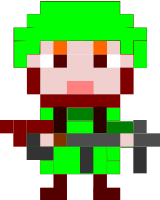 Pixel Art Soldier Male Rifle