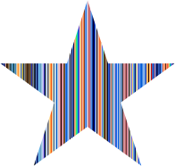 Colorful Striped Star