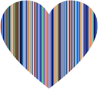 Colorful Striped Heart