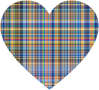 Colorful Gingham Heart