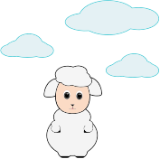 Cute Lamb In The Clouds