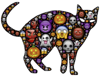 Colorful Halloween Cat